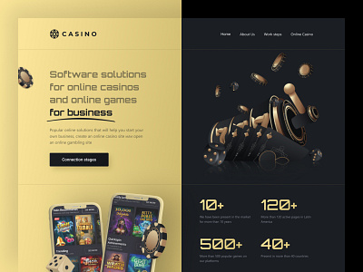 Casino software affiliate affiliate marketing banner betting casino casino games clean gambling golden landing landing page lottery luxury marketing spin sport ui ux web design website