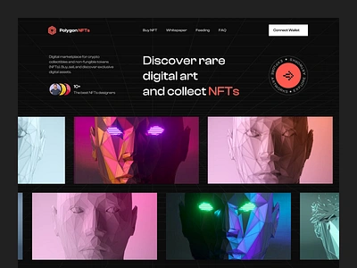 Polygon NFT - Crypto animation binance bitcoin blockchain coin crypto crypto art crypto wallet crypto website cryptocurrency finance landing landing page minimalist nft nfts token trade ui ux