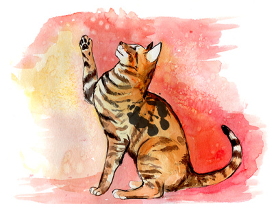 test rorschach | CAT VERSION cat cats rorschach watercolor illustration