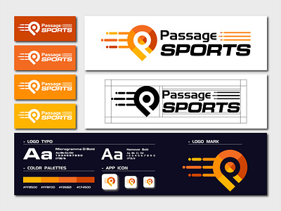 Passage Sports abstract app branding design company branding creative design data icon logo logo designer logo mark logodesign logotype modern modern logo tech logo vector