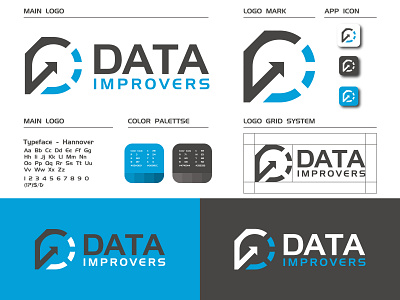 Data Improvers app app icon branding branding design clean design company branding design logo logodesign modern logo