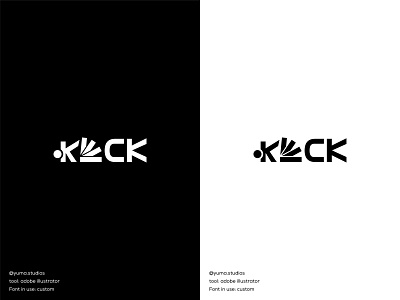 Lettermark kick logo creative design logo logodesign logotype modern logo typography vector