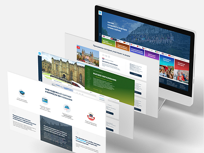 Website "Study Abroad" illustration ui ux website