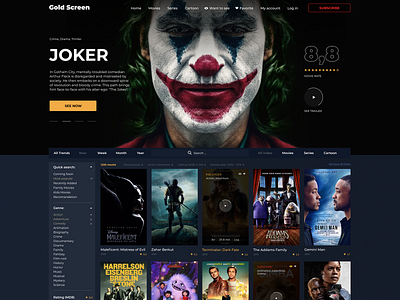 Cinema online ui ux website