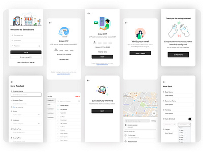 SalesBoard icon illustration typography ui ux