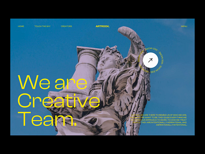 ARTROCK. - Design Studio website concept animation branding clean design figma follow graphic design motion graphics studio ui uiux web website