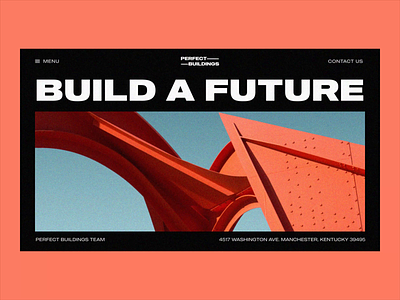 Architects website - concept animation architect architectural architecture branding brutalism building design minimalist portfolio studio typography ui uiux website