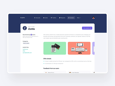 Qonto Connect is live 🎉 animation application bank banking cards fintech marketplace productdesign