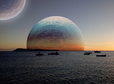 Jupiter fantasy fantasy illustration photo manipulation photoshop space