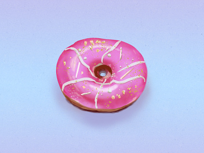 Pink Donut, digital painting design digital painting illustration photoshop