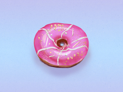 Pink Donut, digital painting