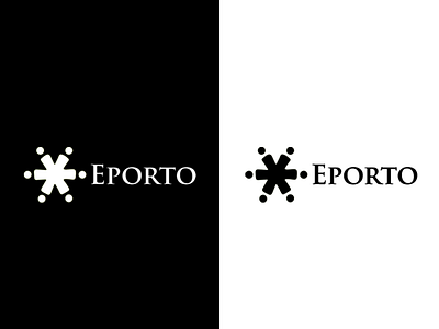 Eporto Black & White Logo branding eporto logo mount woods mount woods studio
