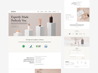 Exploration - Skincare Manufacture Landing Page