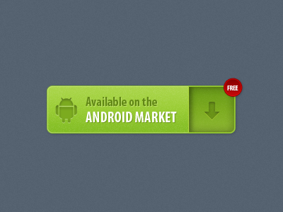 Android Market button android button market store