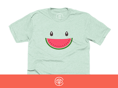 Summer Smile bureau cotton melon shirt smile summer watermelon