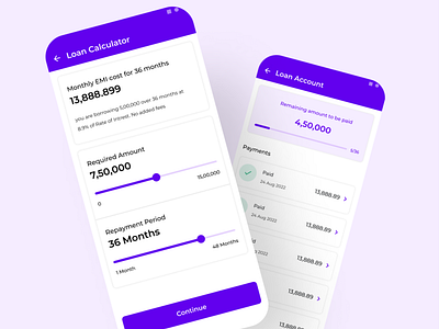 Loan Calculator banking app design figmadesign mobile design ui