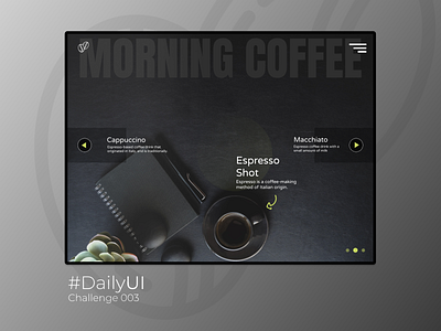 DailyUI Challenge 003 Coffee Shop Landing Page coffee coffeeshop dailyui dailyui003 design figma figmadesign ui uxui webdesign