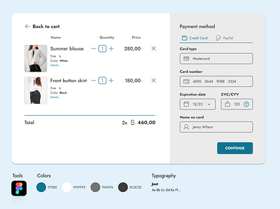 Credit Card Checkout for DailyUi 002 credit card dailyui design figma ui