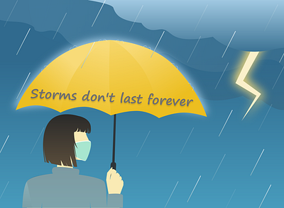 Storms don't last forever! animation art branding design illustration illustrator newshot ui vector website