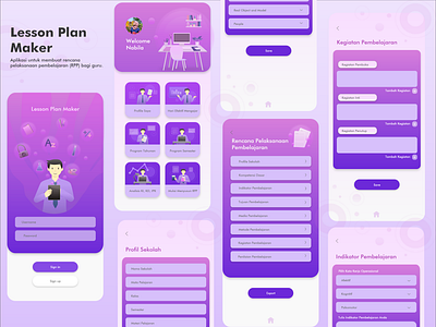 Lesson Plan App education education app indonesia designer lesson lesson plan lesson plan app mobile app mobile design mooc online learning online learning app plan study app study case ui design ux case study work from home