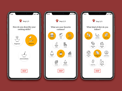 Onboarding Screen for my recipe application appdesign branding design colors cuisine icon icon design iconography icons iconset logo mobile app design mobile ui onboarding onboarding screen onboarding ui recipe recipeapp ui uidesign visual design