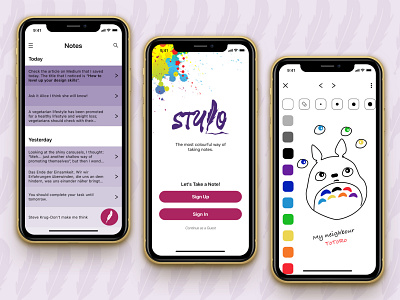 Stylo (Note-Taking Mobile App Design