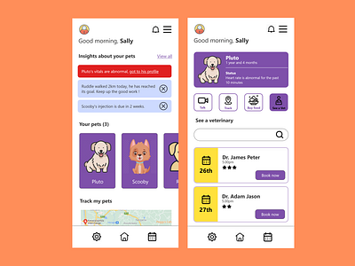 Petcare mobile application design design mobile app design mobile application product design user experience user interface design