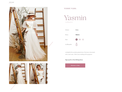 Fitting dress 2020 design dress fitting golden grid minimal minimalism ui ux webdesign wedding
