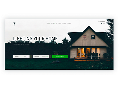 House LED lights 2020 bootstrap4 concept design home house light lighthouse lighting ui ux webdesign дизайн дом освещение