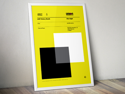 LGBT Film Night film graphicdesign layout lgbt minimal movie poster typography yellow