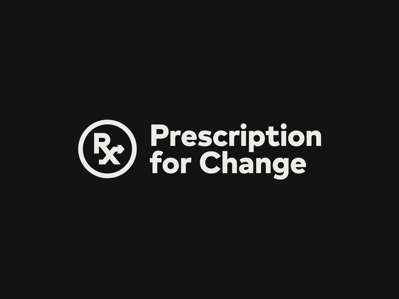 Prescription for Change Brand branding campaign crisis design identity illustration logo opioid pills typography