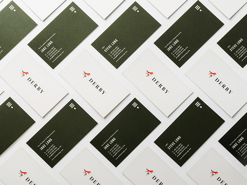 Derby Stationery business cards print collateral journal letterhead stationery identity design branding