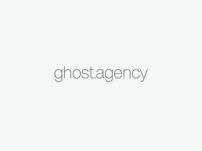 New Ghost Site branding branding agency design launch portfolio website