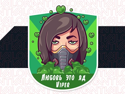 Viper character illustration sticker valorant vector viper