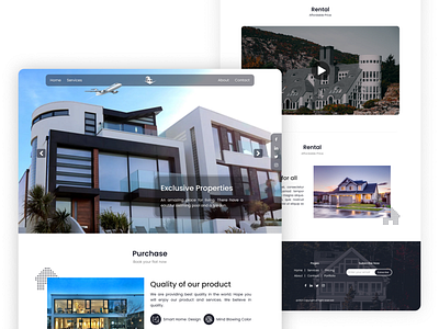 Real State UI assets business design landing portfolio redesign store template trendy ui ux webapp webpage website