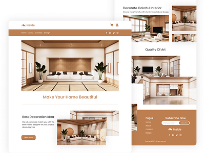Interior UI Design business design ecommerce landingpage portfolio quality redesign store trendy ui uiux ux webapp webpage website
