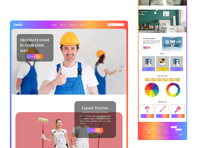 Painter Website User Interface(UI) Design & Layout