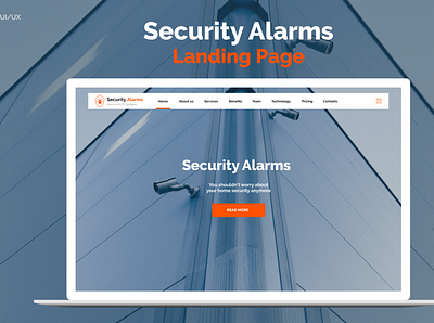 Security Alarms-Landing Page alarms burglar design landing landing page logotype security ui ux ui design ux web website website design