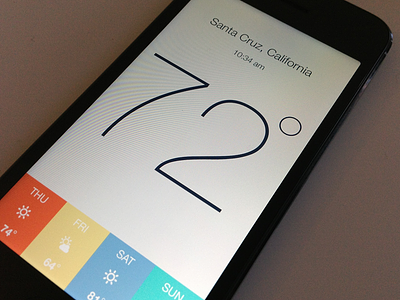 Kelvin Weather App for iPhone - 2.0 app flat iphone kelvin minimal weather