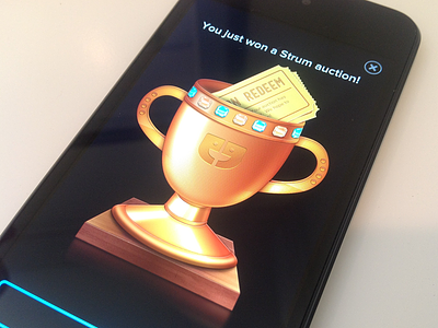 iPhone Rewards Screen - Strum Trophy 