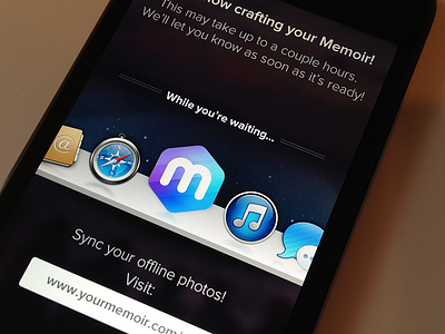 iPhone - Memoir Waiting Screen