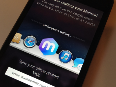 iPhone - Memoir Waiting Screen app apple ios iphone mobile retina ui ux
