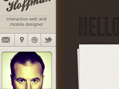 Personal site revamp brown fireworks icons leather paper portfolio site texture