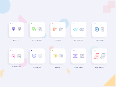 Feature Icons app design icons iconset illustration landingpage product design website design
