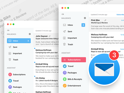 EasilyDo Email Mac App app apple email idea mail retina ui ux