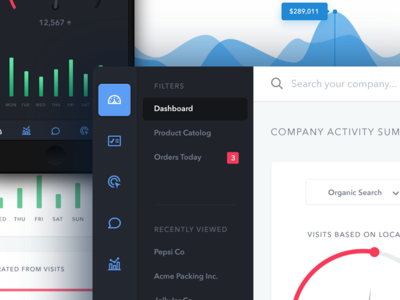 Mobile & Web Dashboard Views app charts dashboard interface mobile product ui ux web