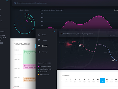 POC UI Dashboard, Calendar Project