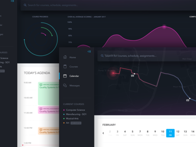 POC UI Dashboard, Calendar Project app calendar dashboard data graph ui ux web