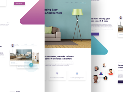 Connecting Renters & Landlords - Marketing Site dashboard interface landing page marketing ui web page website