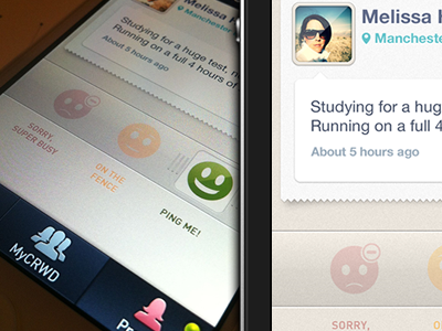 iPhone Status/Mood Slider app emoticon ios iphone mood retina slider
